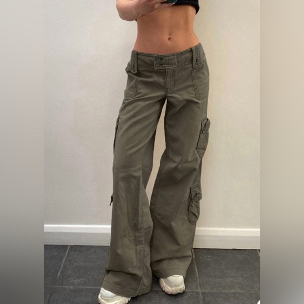 Olive Green Vintage Cargo Pants